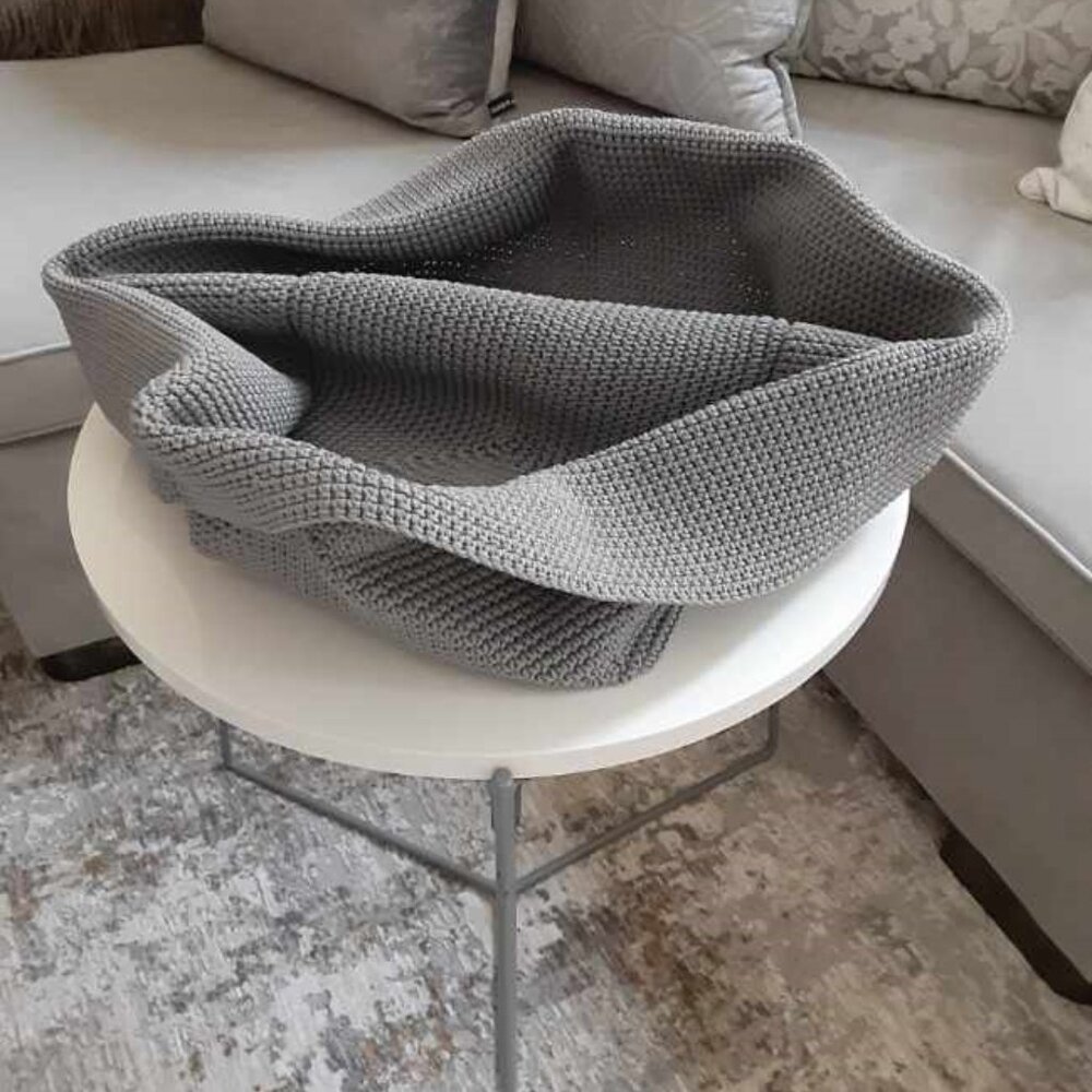 Grey Malleable Wicker Basket - Picture 5 of 8